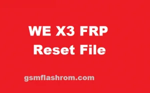 We X3 Frp Reset File