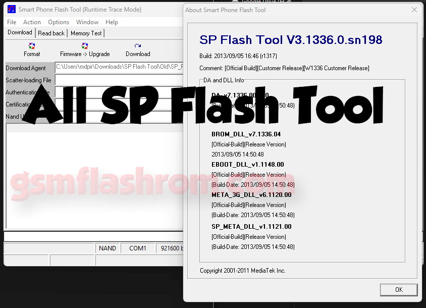 Download SP Flash Tool v1.1053 For Windows All Version gsmflashrom