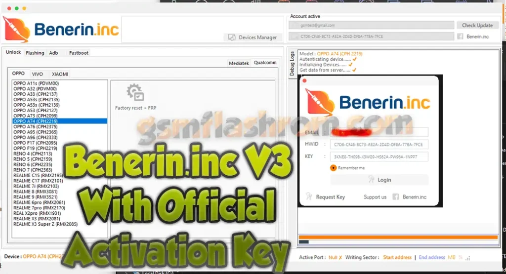 Download Latest Benerin.inc V3.0.0 Tool Login Key for Free gsmflashrom