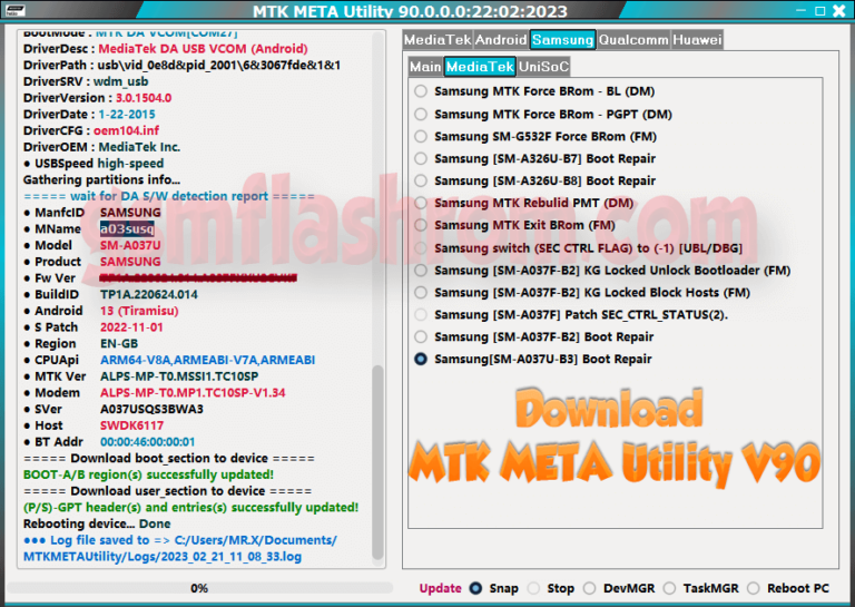 Download MTK META Utility V90 Flash SPD PAC Firmware Free