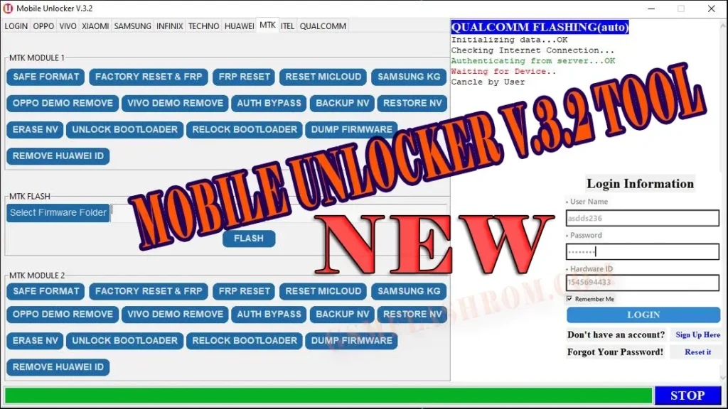 Mobile Unlocker V.3.2 Tool