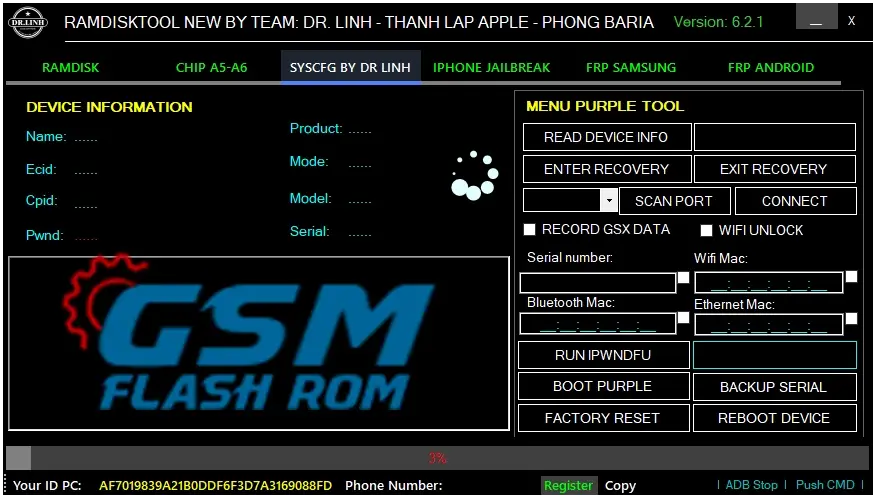 iPhone and Android Team DR.LINH - Thanh Apple - Phong Baria Ramdisk tool V6.2.1 08-03-2023 [Multi-Tool]