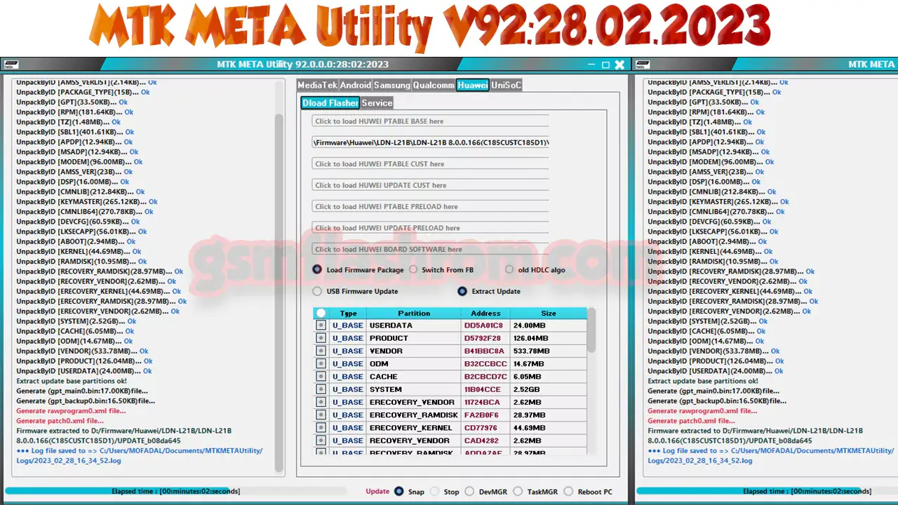 Download MTK META Utility V92 Flash SPD PAC Firmware Free - MTK META Utility V92 is a Windows: small mobile tool Support Samsung UNISOC Flash PAC file via Boot ROM mode (SPRD U2S Diag) MTK Brom Bypass feature Support Unlock Network (META), Factory Reset – META, VIVO New SEC Read info, Disable Auth, remove user data screen lock reset FRP lock some supported MTK Auth bypass […]