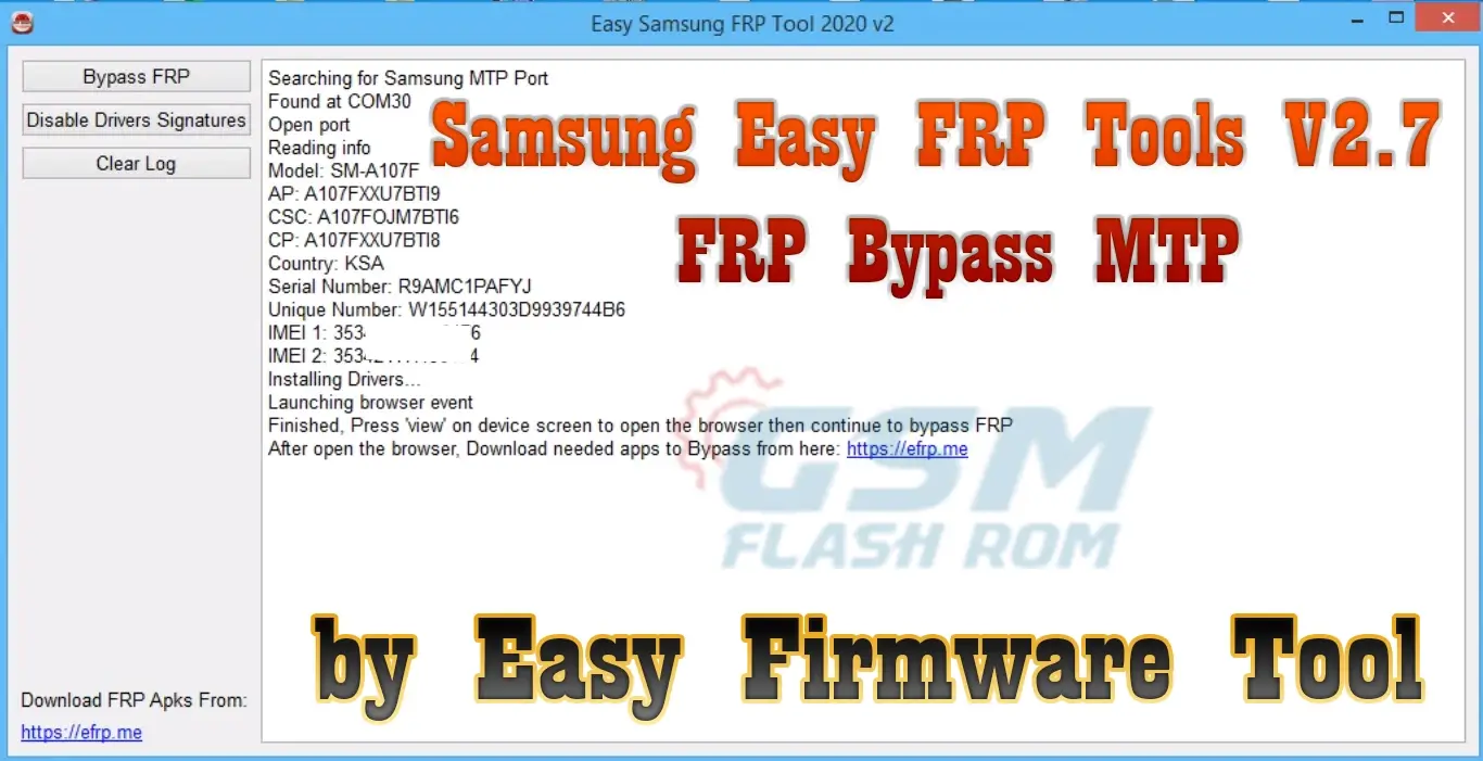 Samsung Easy FRP Tools V2.7 FRP Bypass MTP by Easy Firmware Tool - Download Free Samsung Easy FRP Tools V2.7 FRP Bypass MTP by Easy Firmware Tool Is Small Windows Support Tool Easy to Bypass Samsung FRP in 2023 Support Android Versions 6.0 to 13.0 and later, best tool support Disable Windows Driver Signatures My Opinion for Use Tool: Samsung Easy FRP Tools V2.7 FRP Bypass MTP This […]