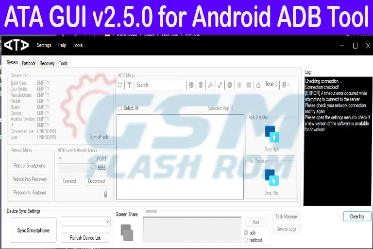 Download Free ATA GUI v2.5.0 for Android ADB Tool