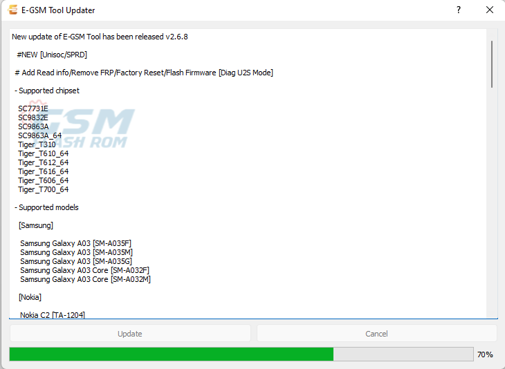E-GSM Tool v2.6.8 new added