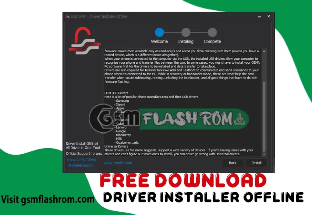 Download Romfw Automatic Driver Installer Offline All Phone Brands Supported