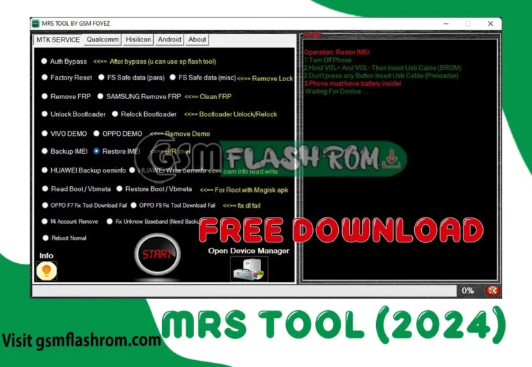 MRS Tool (2024): Free Tool for FRP Bypass, Unlock Bootloader & More (Android)