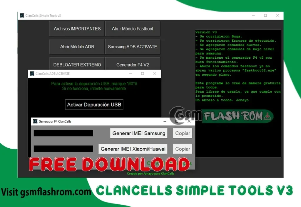 Download ClanCells Simple Tools v3 2024 Free GSM Latest Tool