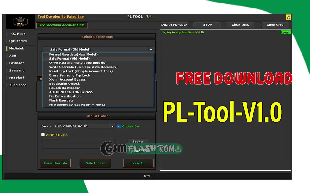 PL Tool v1.0 Multi-Device Unlock and Repair Tool