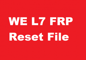We L7 FRP Unlock File |Tested | Without Password