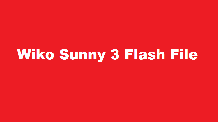 Wiko Sunny 3 Gsm Flash Rom