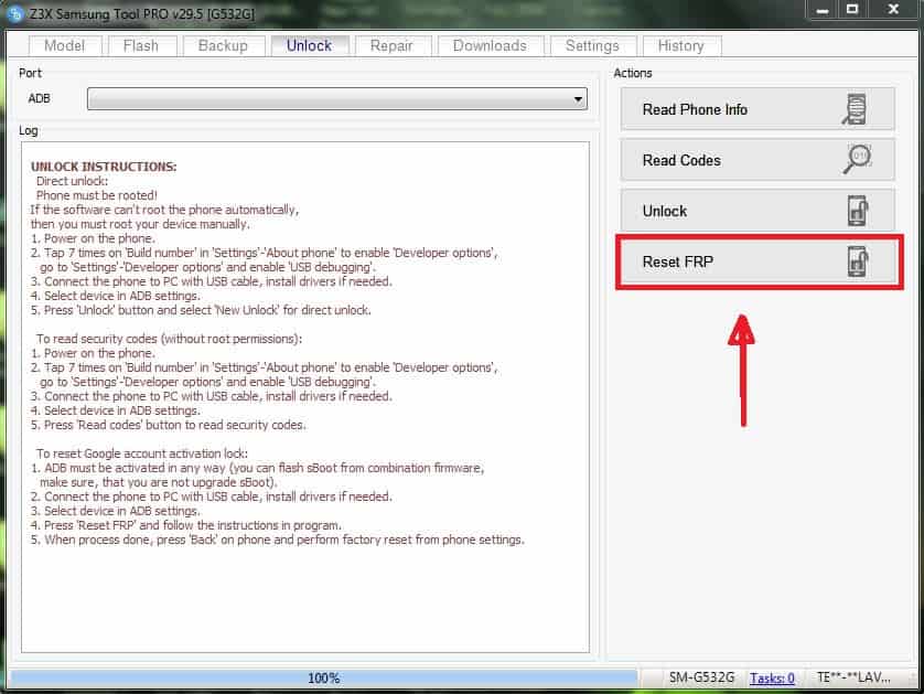 G532G Frp Unlock