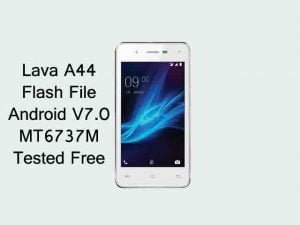 Lava A44 Firmware Flash File