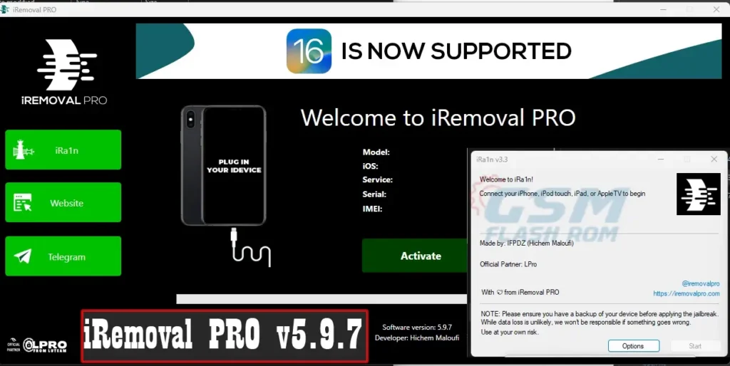 iRemoval PRO v5.9.7 Free Windows Jailbreak Tool to Unlock Your Device