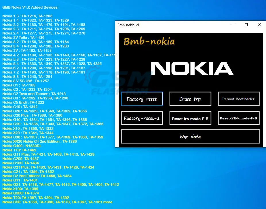 Download Free BMB Nokia FRP Tool V1 for Pattern and FRP Removal - The BMB Nokia FRP Tool V1 is a powerful and free tool designed to remove FRP (factory reset protection) and bypass pattern locks on Nokia devices. If you are locked out of your Nokia phone or need to remove the FRP lock, the BMB Nokia FRP Tool is available for free download. It can be [&hellip;]