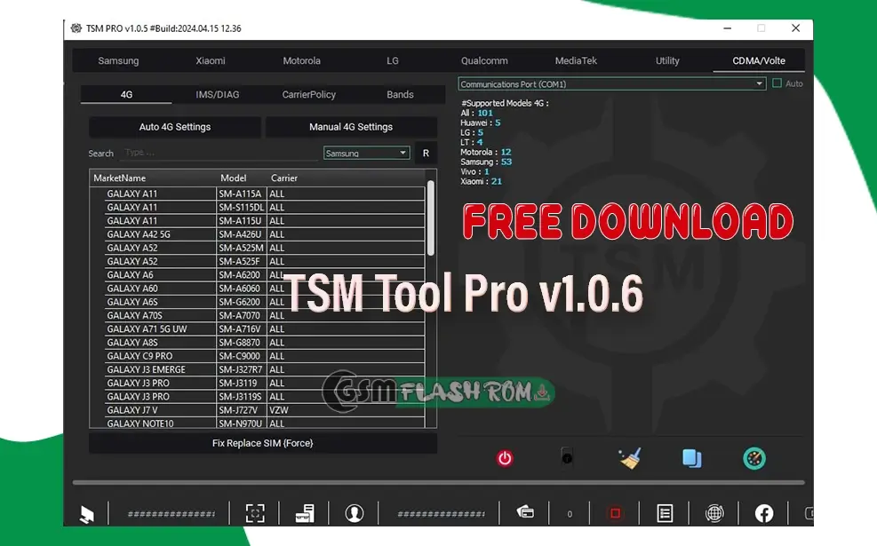 TSM Tool Pro v1.0.6: 5G Samsung/Xiaomi Support (Beta) & more 1